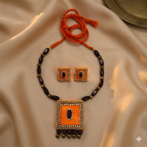 Handmade Fabric Jewelry Set