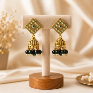 Jayaska Kundan Jhumka Earrings for Women