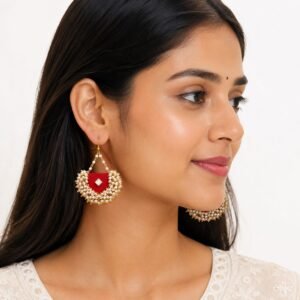 Handmade Traditional Fabric Jhumka Earring